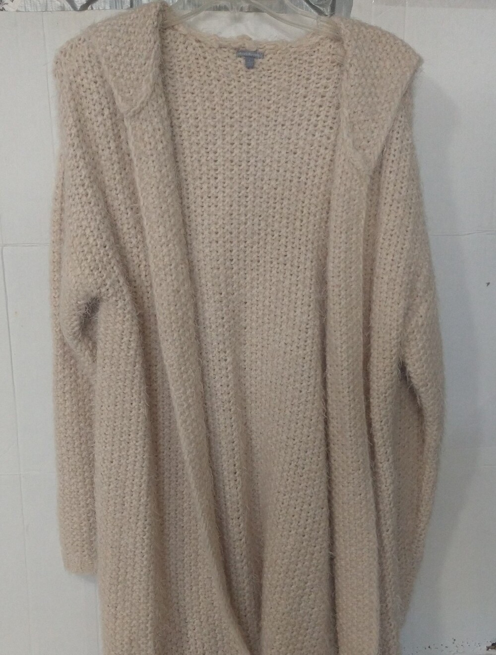 Cozy Cream Open-Front Long Women's Sweater Cardigan